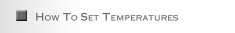 How To Set Temperatures